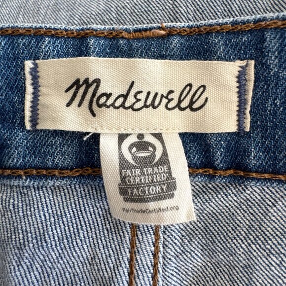 Madewell The Curvy Perfect Vintage Wide Leg Crop Jeans Cresslow Wash Size 30 - Picture 11 of 15